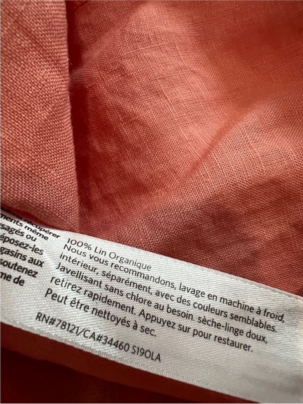 Eileen Fisher Soft Peach Linen Cami Dress - Picture 9 of 14